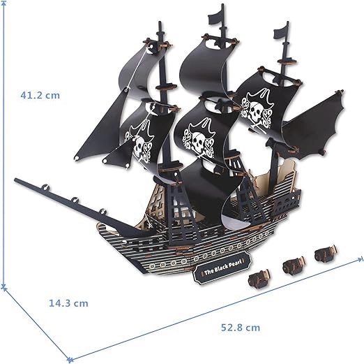 Drewniane puzzle 3D Statek Piracki Czarna Perła