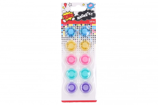 Kolorowe okrągłe magnesy 20mm 10szt
