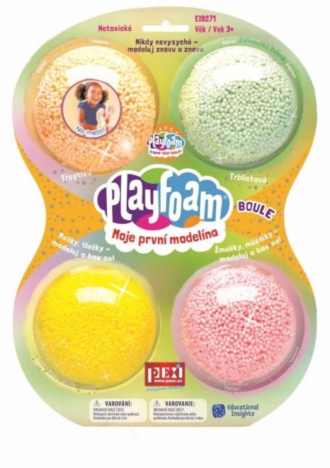 PlayFoam® Plastelina kulkowa 4 kolory na karcie 19,5x27x3cm