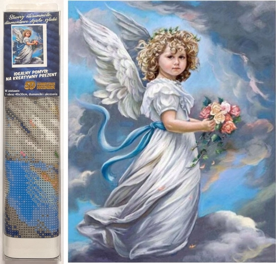 diamentowe malowanie cherubin 30 × 40 cm