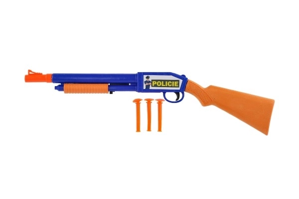 Plastikowy pistolet na przyssawki 48 cm z trzema nabojami