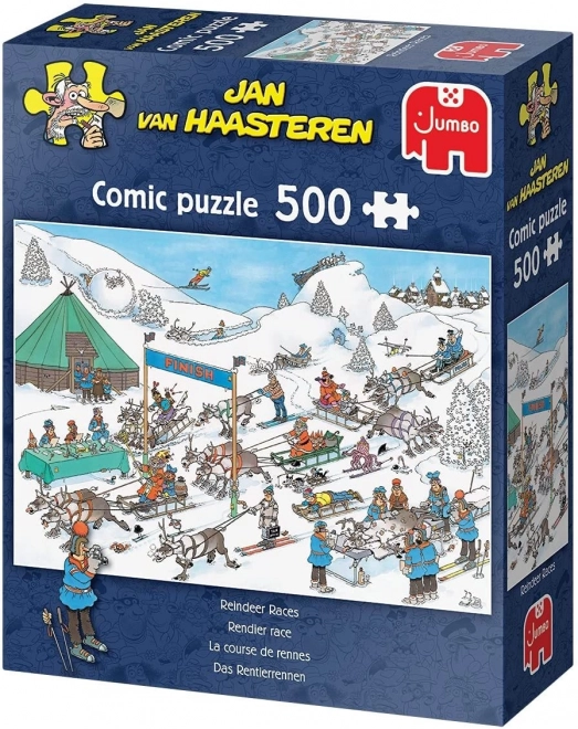 Puzzle Wyścigi reniferów 500 elementów od Jana van Haasterena