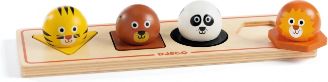 DJECO Drewniana układanka Ball'n'Co 4 elementy