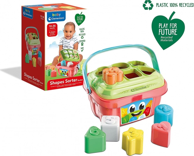CLEMENTONI BABY Wiadro do przedmiotów o różnych kształtach (Play For Future)