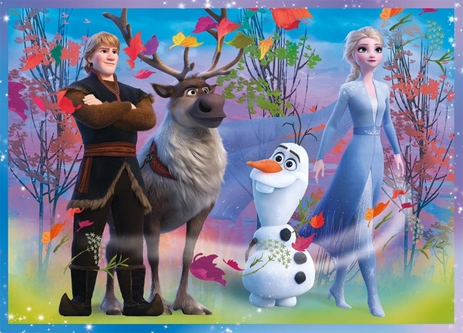 Puzzle 4w1 Kraina lodu II/Frozen II w pudełku 28x28x6cm