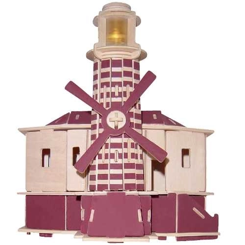 Woodcraft Drewniane 3D puzzle latarnia morska