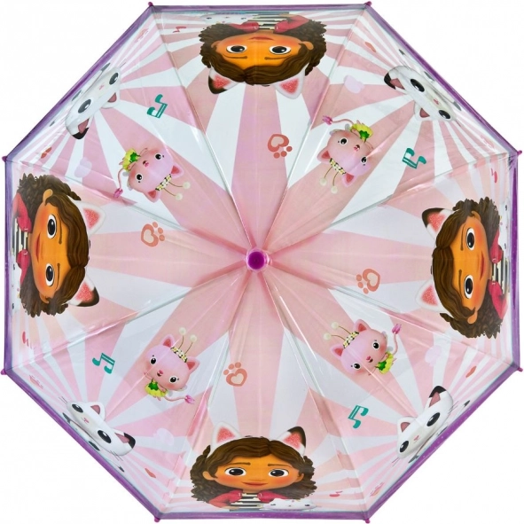 Dziecięcy parasol Gabby's Dollhouse z motywami kotów