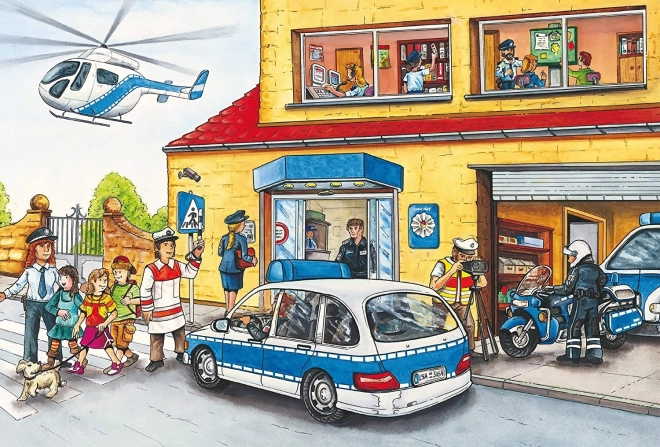 Puzzle policja, straż pożarna i ratownicy 3x24 elementy