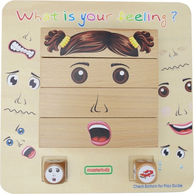 Drewniana edukacyjna gra EMOTIONS od Masterkidz – montessori tablica emocji