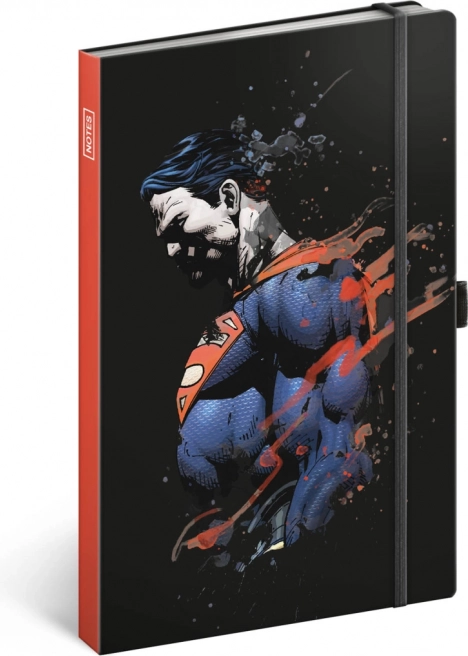 liniowany notes z motywem superbohatera SUPERMAN A5, 13 × 21 cm