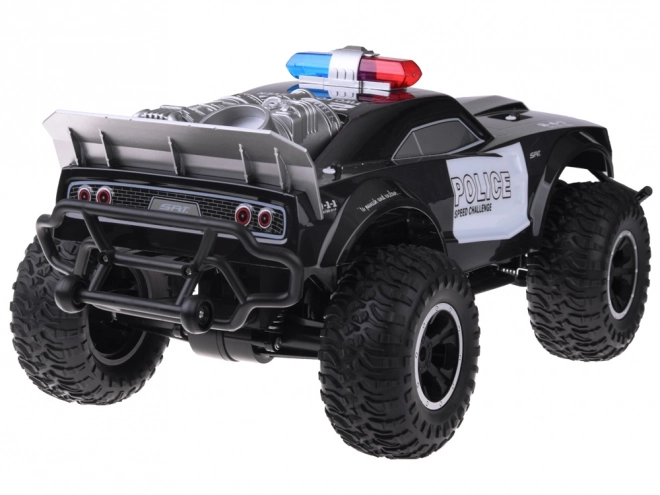 Du7cy zdalnie sterowany monster truck POLICE owietlenie na zdalne sterowanie RC0626