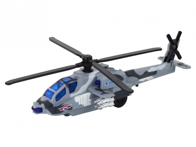 Wojskowy helikopter Wojskowy helikopter Aluminiowa mieszanina Efekty świetlne i dźwiękowe