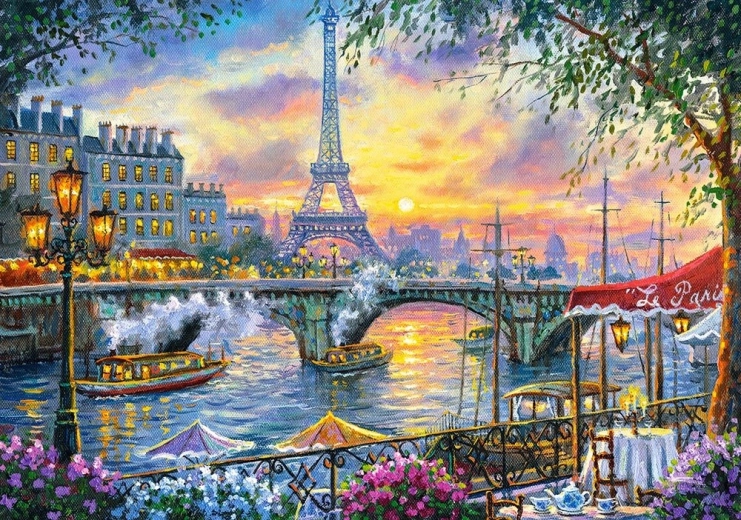 Puzzle 500 elementów Tea Time in Paris