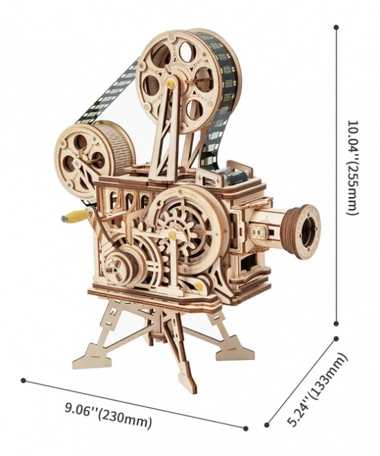 RoboTime 3D drewniane mechaniczne puzzle Filmowy projektor