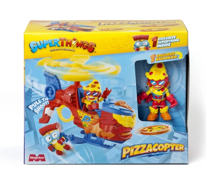 SuperThings Pizzacopter z wyrzutnią dysków