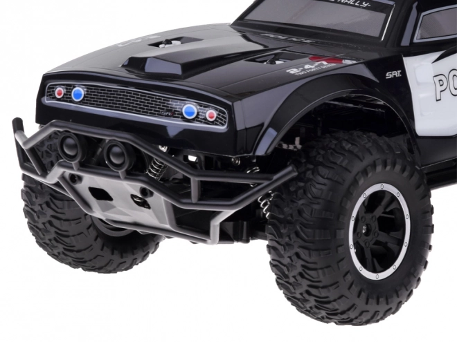Du7cy zdalnie sterowany monster truck POLICE owietlenie na zdalne sterowanie RC0626