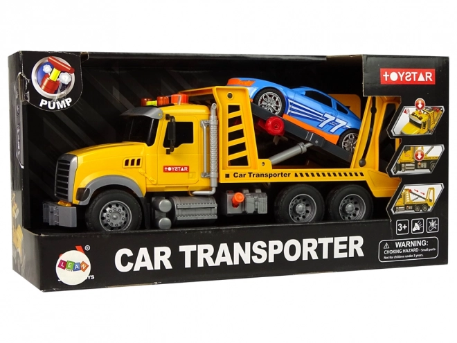 Transporter Samochód ciężarowy Pomoc Rampy Żółte dźwięki Światła