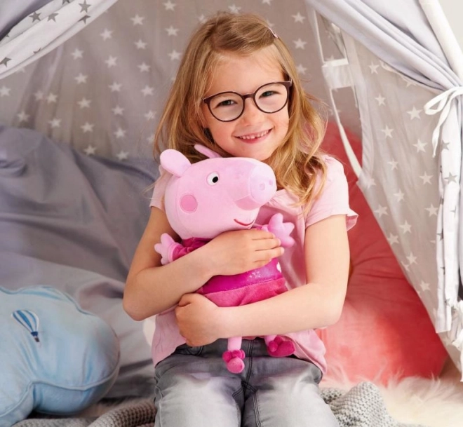 Peppa Pig 2w1 pluszowy sen, grający + światło, różowy, 25 cm