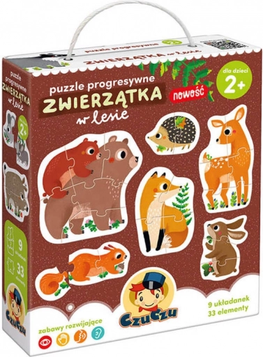 CzuCzu puzzle progresywne Leśne zwierzątka