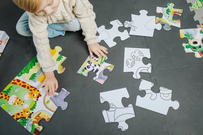 Dwustronne puzzle Trefliki i młode 15 elementów