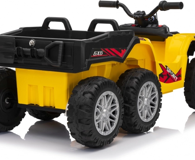Żółty sportowy dziecięcy quad TX ATV