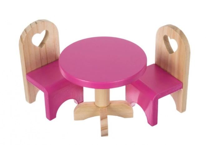 Drewniany domek dla lalek z wyposażeniem 90 cm