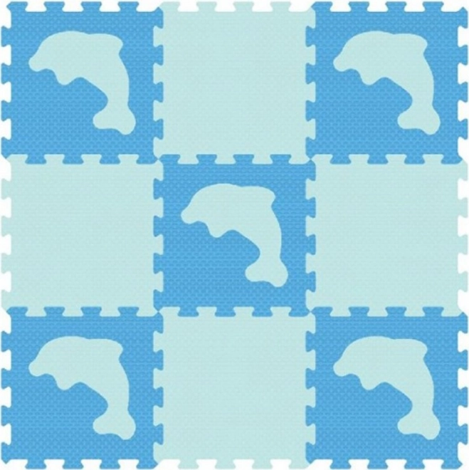 Piankowe puzzle podłogowe SUN TA TOYS delfiny 30 × 30 cm