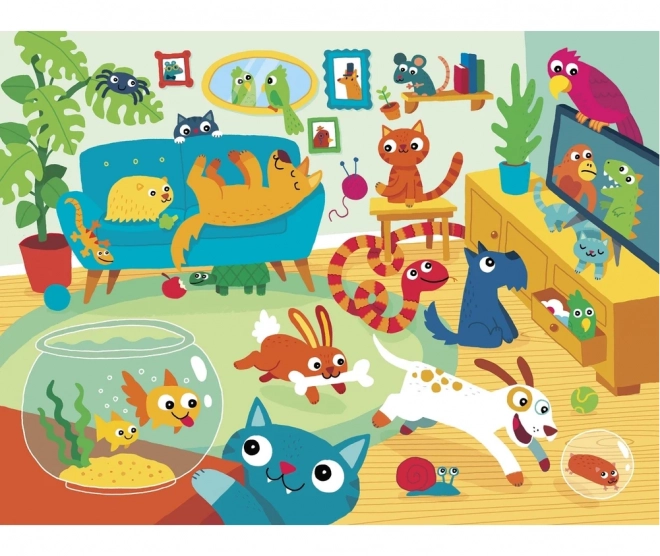 Puzzle Zwierzęca impreza 24 elementy