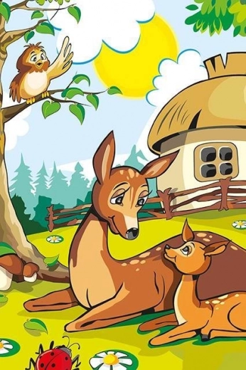Drewniane puzzle sarna-mama 25 elementów