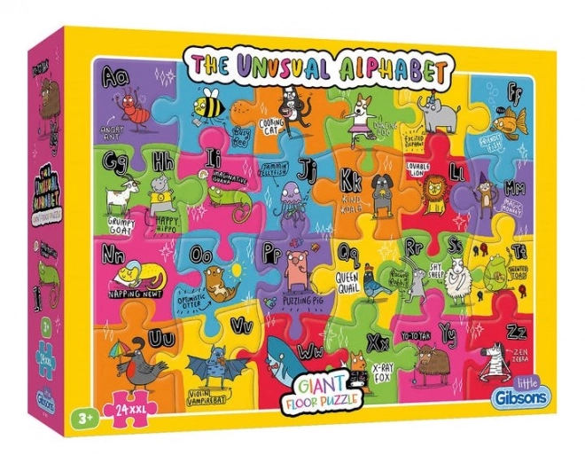 Gibsons duże puzzle podłogowe nietypowy alfabet dla dzieci