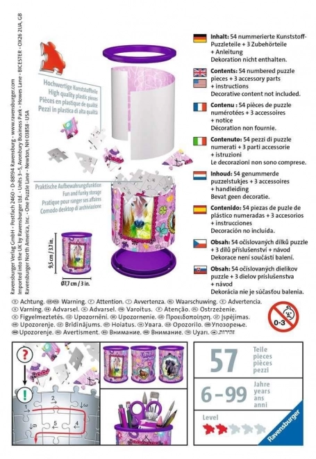 RAVENSBURGER 3D puzzle stojak: Koń 54 części