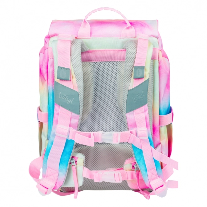 ZESTAW BAAGL 3 Airy Rainbow Unicorn: tornister, piórnik, worek