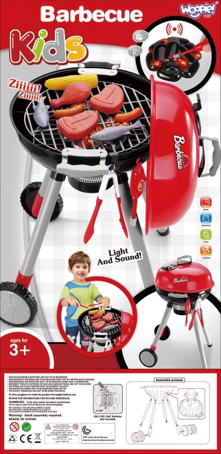 Dziecięcy grill z efektami świetlnymi i dźwiękowymi na baterie