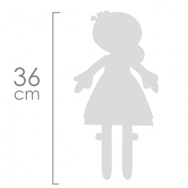 DeCuevas 20045 Pluszowa lalka PROVENZA - 36 cm z kołyską