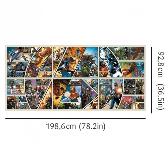 Puzzle 9000 elementów Marvel Przez Wszechświat Komiksowy