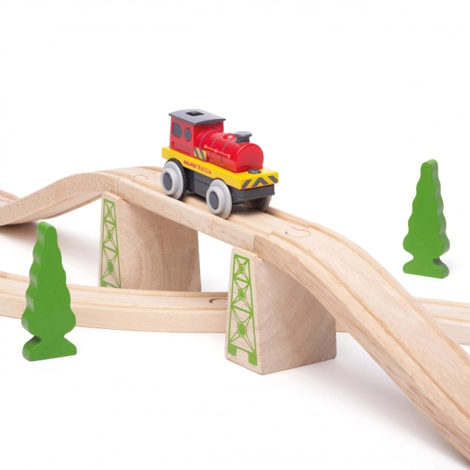 Bigjigs Rail Elektryczna lokomotywa Czerwony siłacz