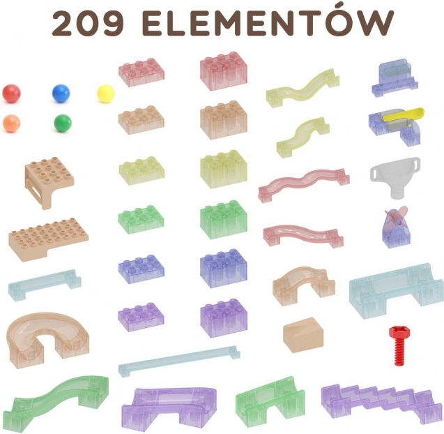 Masterkidz zestaw konstrukcyjny STEM tablica dla toru kuleczkowego 209 elementów