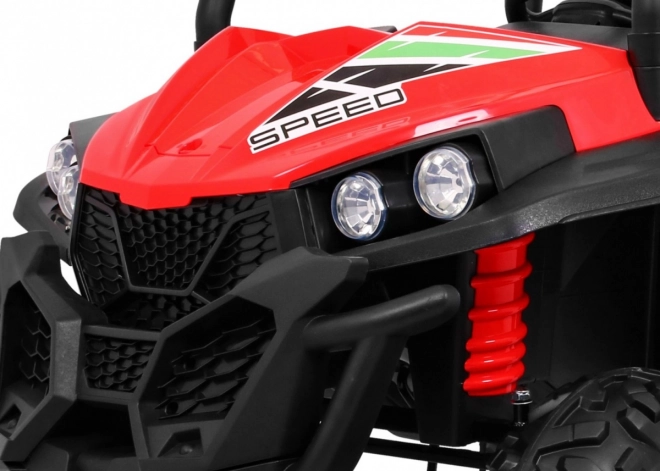 Dziecięcy samochód elektryczny 4x4 z tapicerką, MP3 i efektami świetlnymi