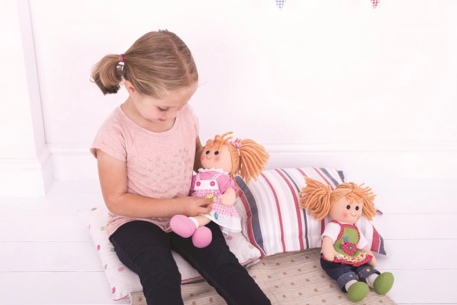 Płaszcz z kapeluszem Bigjigs Toys w kolorze niebieskim dla lalki 28 cm