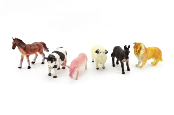Zwierzątka wiejska farma 6 sztuk plastik 9 cm w woreczku 16,5x27x5cm