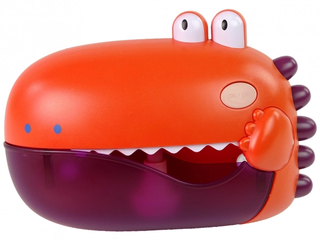Dziecięca zabawka do wanny Dino – czerwony generator bąbelków na baterie