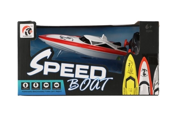 Motorowy łódź/łódka do wody RC plastik 19cm na baterie+pakiet ładowania+USB 2,4Ghz w pudełku 26x13x15cm