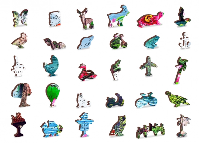 Drewniane puzzle Wodospady w japońskim ogrodzie