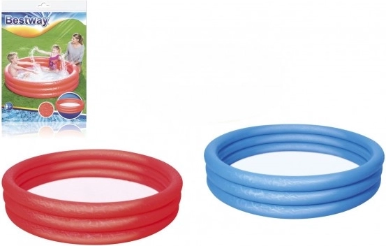 Dziecięcy dmuchany basen czerwony 152x30 cm Bestway z łatką naprawczą