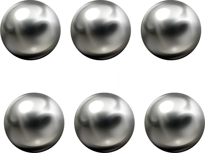 Kompletny zestaw z 6 metalowymi kulkami