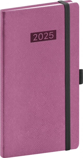 NOTIQUE Kalendarz kieszonkowy Diario 2025, różowy, 9 x 15,5 cm