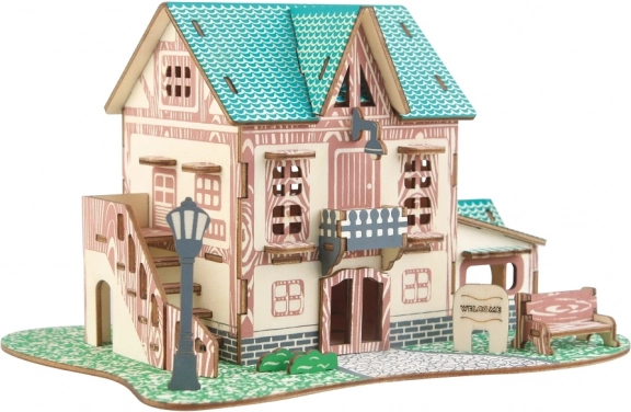 Drewniane puzzle 3D karczma WOODCRAFT
