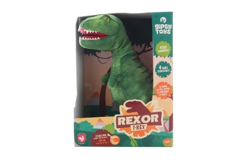 Pluszowy T-Rex dźwiękowy 38 cm zielony