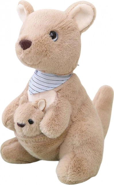 Pluszowy kangur z młodym 23 cm