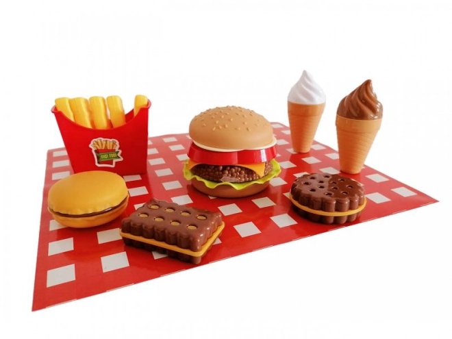 Zestaw jedzenia fast food